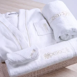 5 Star Customized Logo Bath Towels White 100% Cotton Bath Hotel Towels