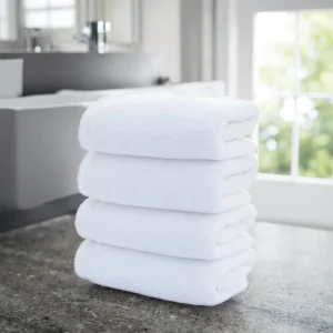 5 Star Hotel Grey and White Towel Hand Towels 100% Cotton