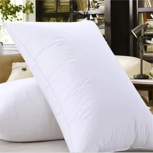 5 Star Hotel Pillow Custom Logo Print White Soft Duck Goose Feathers Filling Inner Hollow Pillows for Bed