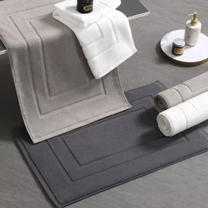 5 Star Hotel Soft Cotton Non Slip Bath Mat Thickened Water Absorbent Modern Design for Bathroom and Toilet Entrance