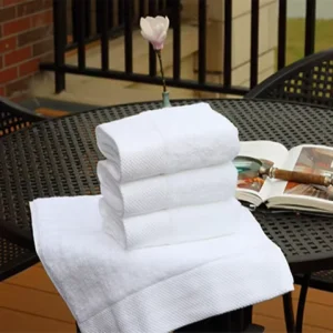 5 Star Hotel Use 600gsm 100% Cotton Woven Dyed Color Terry Bath Beach Towel Dobby Style Embroidery Design