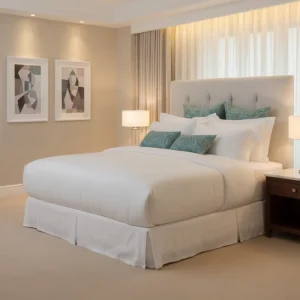 5 Star Hotel White Printed Princess Style 400TC Cotton Pillow Case Duvet Cover Bed Sheet Set Bedroom Set