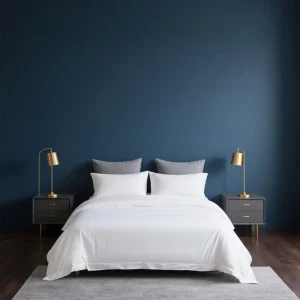 5 Star Luxury 100% Cotton Woven King Size Hotel Bedding Set with Pillowcases 300TC Eco Friendly White Sheets