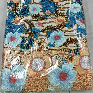 5 Yards 3D Lace Wax Fabric African Wax Print Fabric Ankara Fabric Batik Fabric Applique Wax Embroidery Fabrics