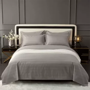 5 star 120*200cm Hotel Linen White Bedding Set Duvet Cover Bed Sheet Set Stripe 100% Cotton Bedding Set