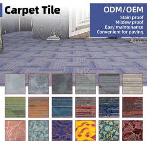 50*50cmPP Nylon Carpet Flooring Office Commercial and Modern Flame retardant Carpet Tiles Nylon Carpet