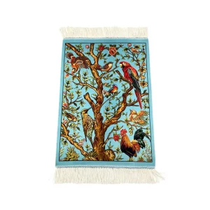 50*70cm Factory Direct Luxury Tree of Life Parrot Modal Machine Woven Wall Tapestries Room Wall Hanging Decor