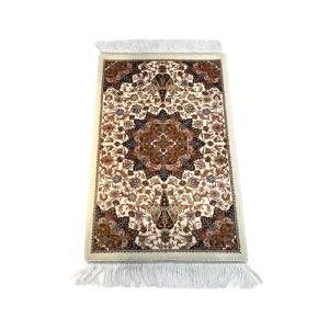 50*80cm Factory Direct Supply Oriental Floral Door Mat Modal Machine Woven Carpet for Living Room Wall Decor
