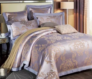 50% Cotton 50% Polyester Jacquard Duvet Cover Set