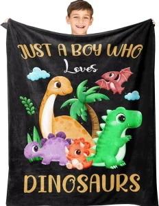 50″x60″ Just A Girl Who Loves Dinosaurs Themed Dinosaur Blanket