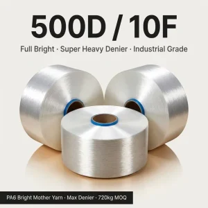 500D 10F Bright Nylon 6 FDY Yarn Ultra High Strength Polyamide Yarn for Heavy Webbing Straps Cargo Lashing