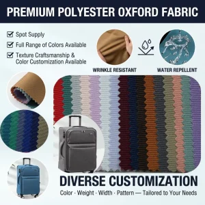 500D PU Coated Abrasion Resistant 100% Polyester Waterproof Oxford Fabric for Handbags Luggage Awning Outdoor