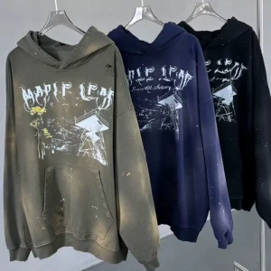500GM Cotton Polyester Casual Hoodie Gym Hoodie Unisex Plain Printing Breathable Hoodies Custom Streetwear Knitted Fabric