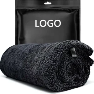 500GSM Microfiber Car Care Twisted Loop Wash Microfiber Friend Drying Free Auto Detailing Cleaning Towel