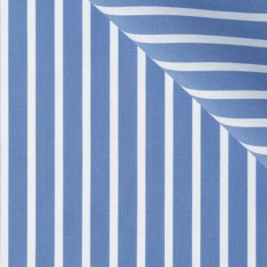 50S Yarn Dyed Stretch Fabric Cotton Nylon Spandex Woven Fabric Sky Blue Stripe Check Men’s Ladies’ Shirting Fabric