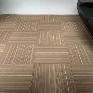 50cm Thin Vertical Line Strip Carpet Tiles Factory Direct Supply Sound Absorbing Commercial Modular Square Floor Mat