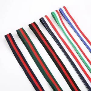 50m 100% Polyester Red White Blue Stripe Twill Webbing Strap 10mm-40mm Width Eco Friendly Tape Lace Ribbon Wrapping Holiday