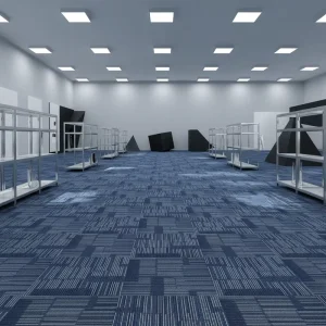 50×50 Bitumen Backed Anti-Static Carpet Tiles Multi-Level Loop Design Cushioned Modern Style Carpet for Office