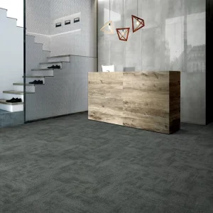 50×50 Commercial Office Black Solid Nylon Grey Non Woven Stripe Corridor Patterned Carpet Tiles