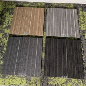 50x50cm Removable Fine Linear Strip Carpet Tiles Sound Absorbing Anti-fouling Multi Color Office Square Floor Carpet