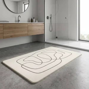 50x80cm Eco-Friendly Waterproof Bathroom Mat with Animal Print Custom Logo Option Rectangle Shape Door Mat