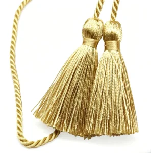 54cm 100% Polyester Double Tassel Vertical Fringe Curtain Trim Custom Tassel Decoration for Garments Accessories