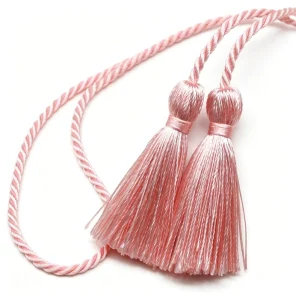 54cm Polyester Double Tassel Fringe Trim Custom Curtain & Garment Decor