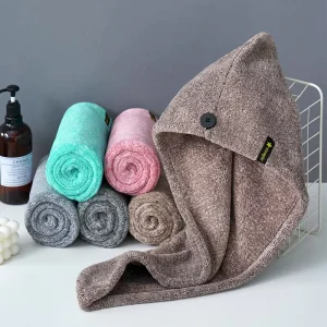 550 GSM Coral Fleece Hair Towel Wrap Turban Microfiber Rapid Drying Premium Hair Towel for Hair Dry