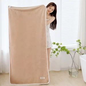 550GSM 80*150CM Knitted Microfiber Coral Fleece Bath Towel Hotel Coral Velvet Large Quick Dry Bath Towel