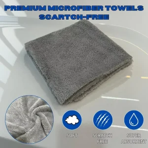 550GSM Edgeless Plush Microfiber Car Towel 40x40cm High Density Water Absorbent Microfibre Auto Wash Cleaning Cloth