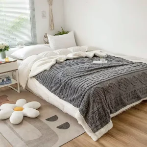 550GSM Heavy Ultra Soft Sherpa Blanket Tafu Fleece Cozy Plush Throw Blanket Customized Size Package Multi-scene Color available