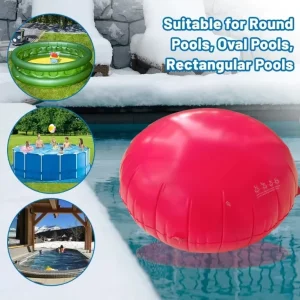 59 Inch Inflatable Pool Pillow with Thickened PVC and 2.3m Rope Winterizing Cushion for Ground Pools Customizable Color