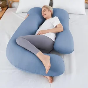 59” U Shaped Cooling Pregnancy Pillows Maternity Pillow for Sleeping with Removable Cover