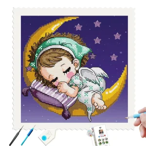 5D Children’s Cute Diamond Painting Full Round Cartoon Boy Girl Diamond Painting for Children’s Gift
