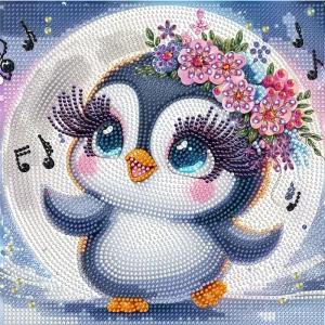 5D Square Shape Children’s Cartoon Animal Fabric Handpainted Crystal Diamond Painting Educational Toy Gift Kit Sets