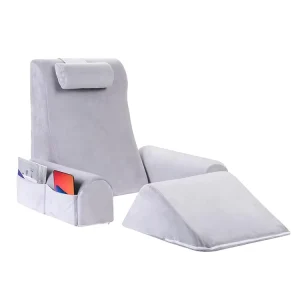 5Pcs Lightweight Bed Reading Pillow Removable Cover Memory Foam Back Support Pillow
