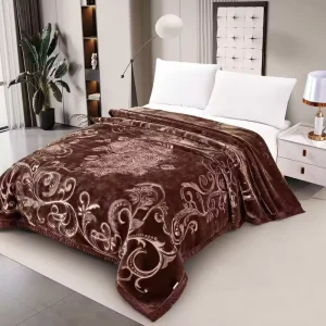 5kg Heavy Korean Style Raschel Blanket Plush Soft Thick Warm Printing with Luxury Embossing Pattern