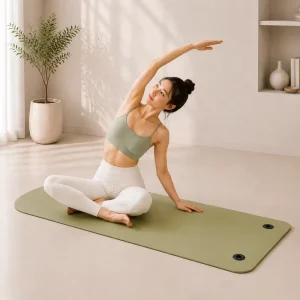 5mm Arched Colorful Solid PU Natural Rubber Anti Slip Shock Absorption Grommet Hanging Yoga Mat