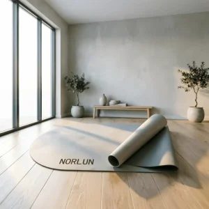 5mm Extra Thick PU Yoga Mat High Density Non Slip Exercise Mat Eco Friendly Natural Rubber Fitness Mat with Alignment Lines