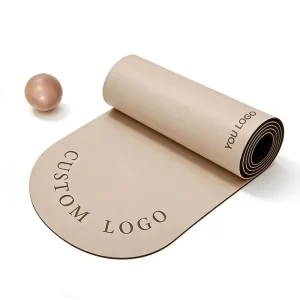 5mm High Density Coconut Fiber Surface Base Sweat Resistant Arched Oval Custom Natural Rubber Yoga Mat