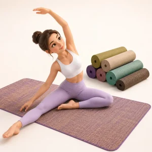 5mm Organic Fabric Aesthetic Woven Jute Linen Texture Professional Studio Practice Custom High Density Natural Jute Yoga Mat