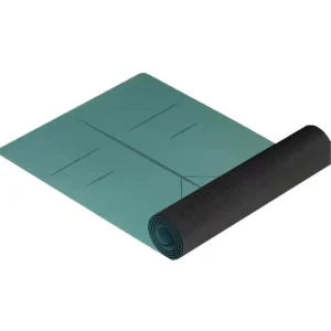 5mm Thick PU Natural Rubber Yoga Mat Non Slip with Alignment Line Eco Friendly Durable for Home Gym Pilates