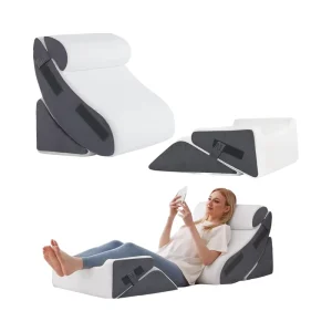 5pcs Adjustable Orthopedic Bed Wedge Memory Foam Pillow Set Surgery Acid Reflux Relief Knitted Technique for Comfortable Reading