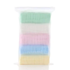 5pcs Square Cotton Baby Towel Set 6 Layer Gauze Breathable Eco-Friendly Saliva & Bath Towels for Newborn Babies