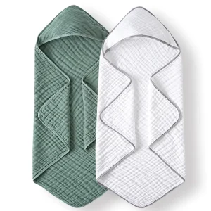6-Layer Hooded Gauze Pure Cotton Bath Towel Cross-border Trade Swaddle Blanket Babies Newborns Maternity Wards