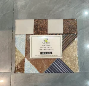 6 Piece Modern Plant Printed Woven Sheet Pillowcase Set for Airbnb Rental Durable Breathable Eco-Friendly All-Season Sheet Sets