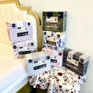 6 Piece Patterned Bed Sheet Set Flat Fitted Sheets King Queen Sizes Characters Christmas Florals Animals Stocked Folded