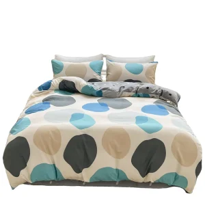 6 Piece Sheet Pillowcase & Duvet Cover Sets for King Size Bed Bedding Set