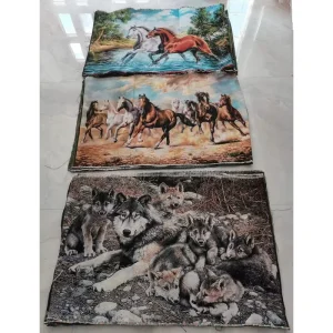 60*90cm Aubusson Design Vintage Chinese Tapestry 100% Polyester Jacquard Woven Wall Hanging Manufacturer Sales Arabic Style