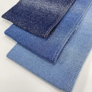 60% Cotton 29% Polyester 10% Viscose 1% Spandex Dark Blue 220gsm 160cm Jacquard Weave Denim Fabric For Clothing